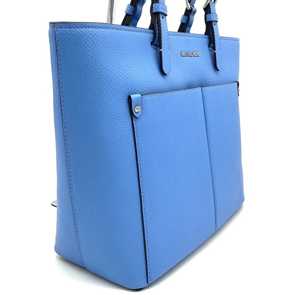 Michael Kors Jet Set Medium Pocket Tote Bag South Pacific Blue - Picture 4 of 12